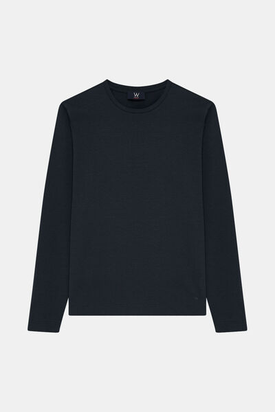 W Collection LACİVERT BİSİKLET YAKA UZUN KOLLU SWEATSHİRT