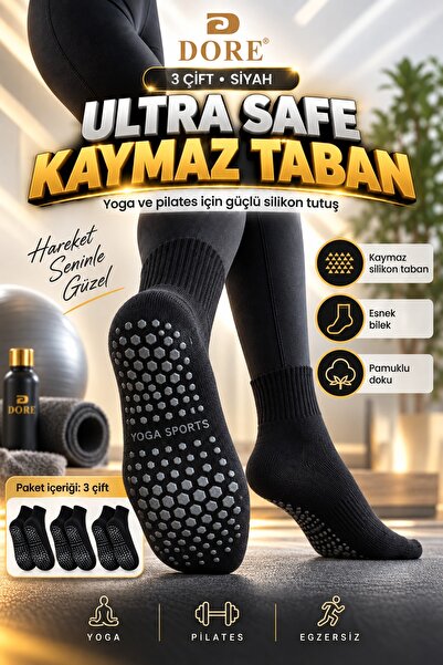 Dore Γνήσιες 3 Ζεύγη Unisex Premium Εξαιρετικά Ασφαλείς Αντιολισθητικές Σόλες...