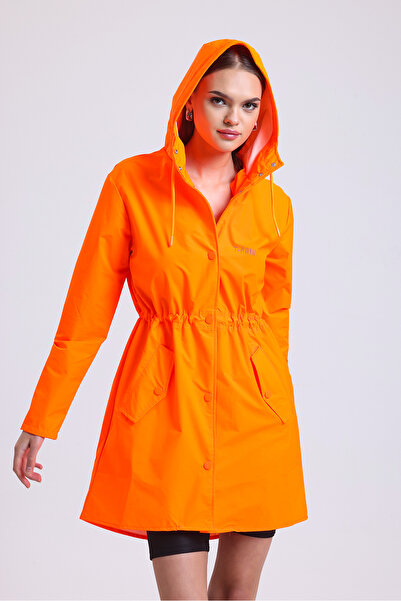 T Rain Stay Dry Turuncu Kadın Yağmurluk