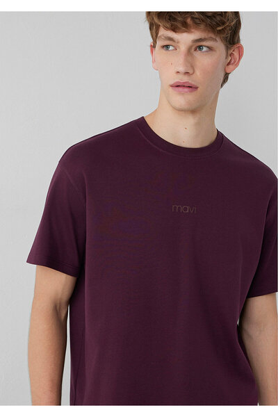 Mavi M0613102 Baskılı T-Shirt Erkek Tişort BORDO