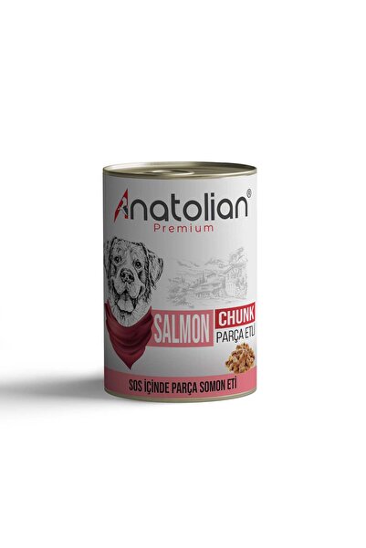 Anatolian Premium Somonlu Parça Etli Yetişkin Köpek Konservesi 400 gr x 12 Adet
