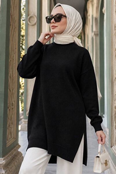 N.S NEVA STYLE سترة تريكو سوداء للحجاب 10901S