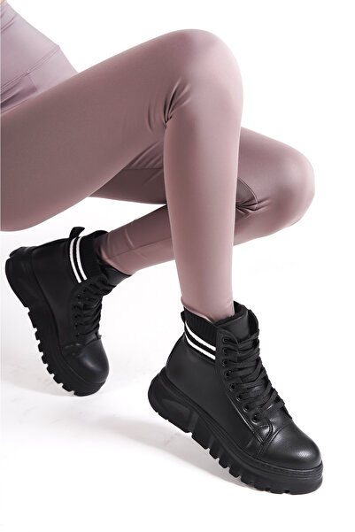 LARİNA SHOES Triko detaylı,su ve rüzgar geçirmez spor bot,bootie