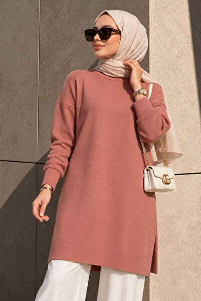 Neva Style Gül Kurusu Tesettür Kazak Tunik 17203GK