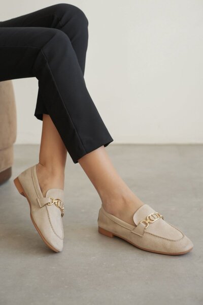 TRENDELLA Women's Suede Beige Casual Shoes Tr27Ms01B