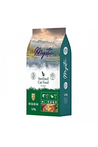 Mystic Az Tahıllı Kısırlaştırılmış Somonlu Kedi Maması 1,5 Kg