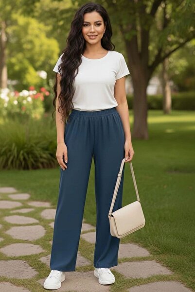 Neva Style Navy Blue Hijab Pants 95633L