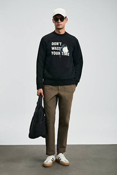 Lufian Henry Erkek Sweatshirt Siyah