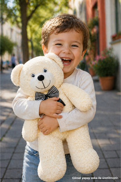 Özgüner Oyuncak 50 cm Büyük Boy Sevimli Peluş Ayıcık - Yumuşak Dolgulu Peluş