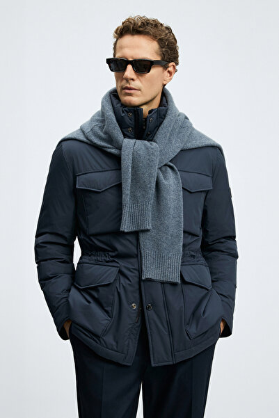 Lufian Edgar Goose down Men's Coat Navy Blue