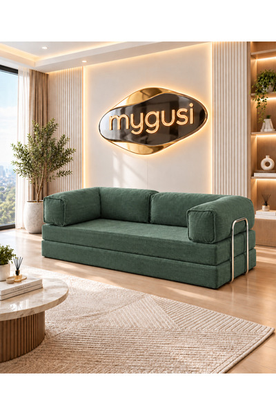 Mygusi MyLegom 90x200 cm Fitilli Kadife Yataklı Kanepe, Dinlenme Koltuğu, Yık...