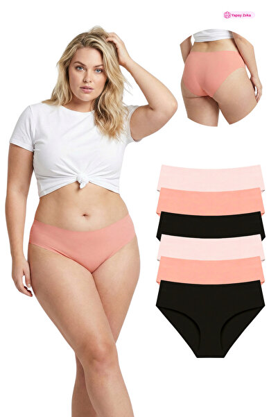 Newlilla 307 Women's Seamless Laser Bato Pack of 6 Panties