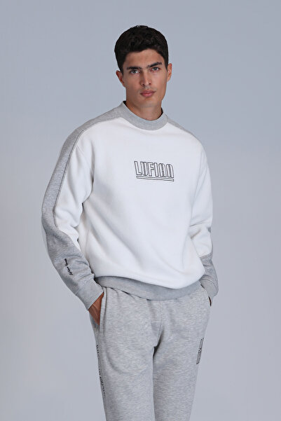 Lufian Vıler Erkek Sweatshirt Beyaz