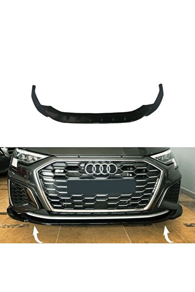 autogp Audi a3 8y ön tampon altı lip flap pianoblack siyah 2021+