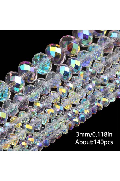 Choice 3MM 140pcs Austrian Crystal White AB Glass Beads 3/4/6/8Mm Transparent...