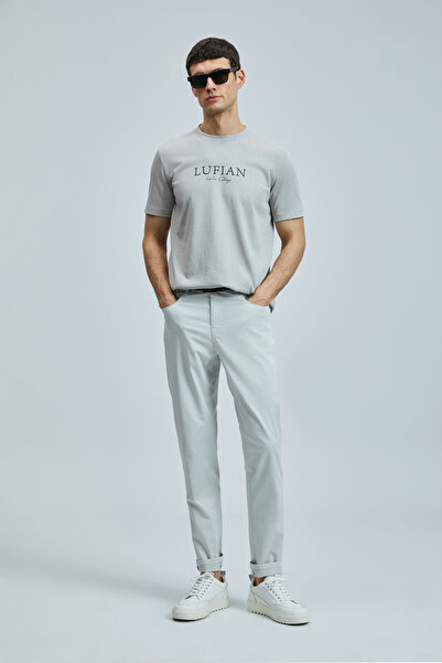 Lufian Love Modern Graphic T-Shirt Beige