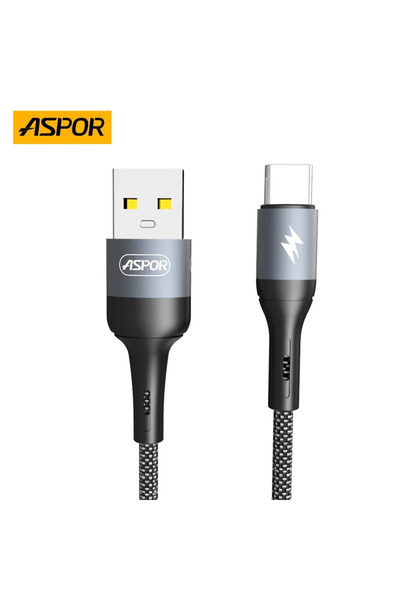 Aspor Cablu USB-A la USB-C, Nylon Împletit, Încărcare Rapidă 5A, 1m - AC53