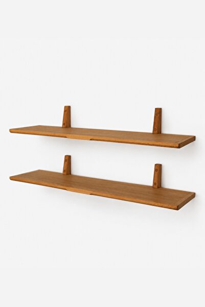 Vivonest Masif Kayın Ahşap Duvar Rafı Modern Dekoratif Raf 100x35 cm