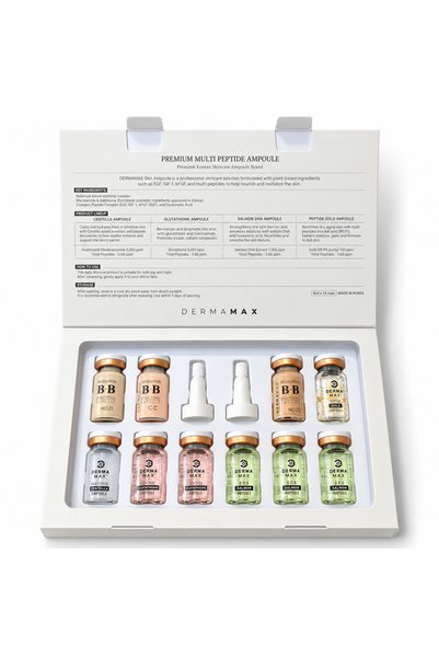 DERMAMAX Microneedling & BB Glow Serum Kit 10 x 8ml – Hydrating, Brightening & Firming Korean Skin Booster Set