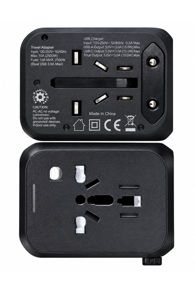 KEKE Universal Multi-Country Travel Adapter with 1 USB-A & 2 USB-C Ports, 2.4...