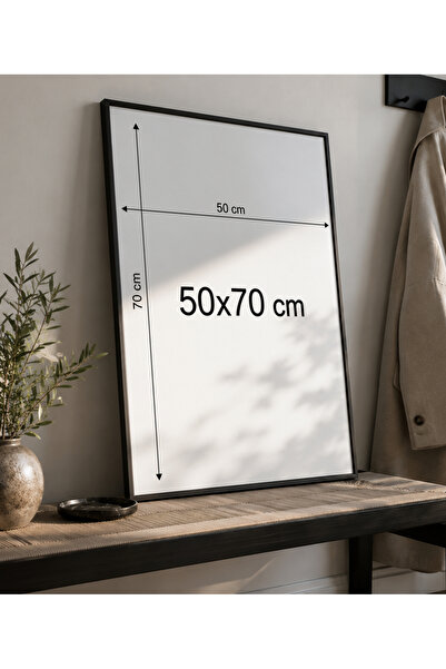 Hiruko Tasarım Atölyesi Ahşap Çerçeve Iç Ölçü 50x70 Cm Premium Frame Siyah & ...