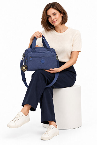 Bevitton Unisex Navy Blue Shoulder Bag Water Resistant Fabric 7000
