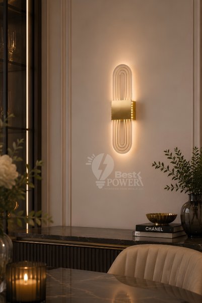 best power لوحة حائط LED أنيقة 7526-2 وات، مثبتة على الحائط، مع 3 مستويات سطو...