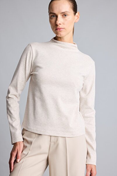 DeFacto Slim Fit Half Turtleneck Ribbed Camisole Long Sleeve T-Shirt I2948Ax26Au