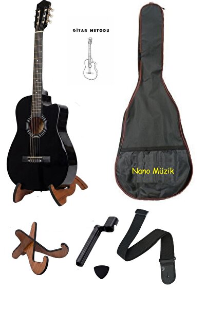 Nano Müzik Gitar Seti 4/4 Tam Boy Klasik Gitar - Kılıf - Pena - Metot Kitabı