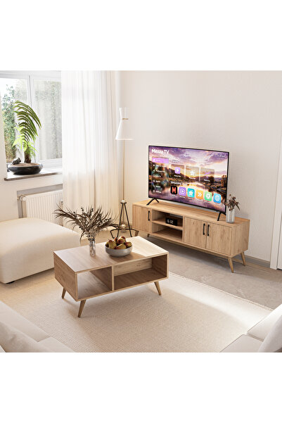 Mezza Set 1586-2076 Exxen 150 Cm (AHŞAP AYAKLI) Tv Ünitesi - Orta Sehpa Seti ...