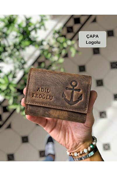 Visso leather Visso 6600 Kahve Matrix Denizci Çapa Logolu Hakiki Deri Akordeo...