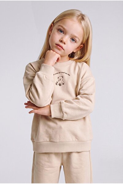 DeFacto Crew Neck Soft Fleece Thick Fabric Printed Sweatshirt for Baby Girl I...
