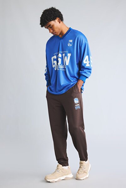 DeFacto Nba Golden State Warriors Logo Standard Fit Elastic Leg Jogger H9645A...