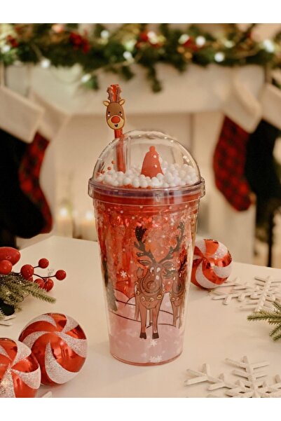 Tohana Happy New Year New Year's Gift Polycarbonate Cup with Straw 450 ml