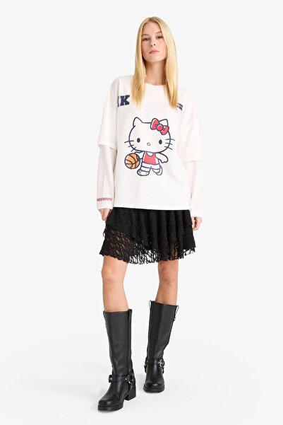 DeFacto A-Line Lace Mini Skirt F9586Ax25Au