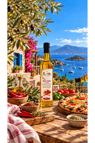SOLE DATÇA BİBER ÇEŞNİLİ ZEYTİNYAĞI 500 ML