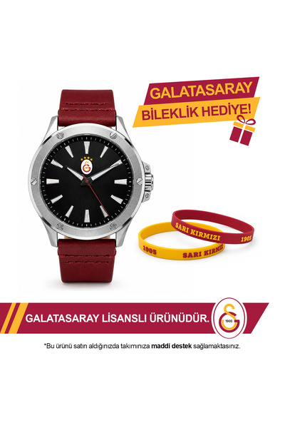 Galatasaray Lisanslı Kol Saati U21739 - GS Bileklik Hediyeli