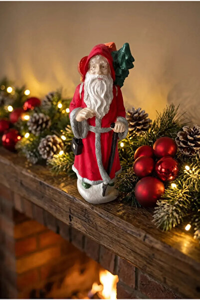 Genel Markalar Noel Baba Biblo Ayakta Bastonlu Kırmızı Cübbeli Figür