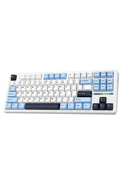 Aula F87 PRO Mekanik RGB TKL GrayWood V3 Switch Kablosuz Makrolu Hot Swap Kla...