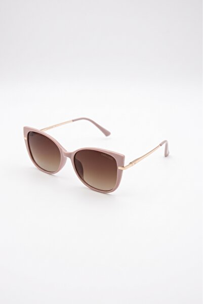 VOGUESSE eyewear - Kadın Pudra Pembesi Kare Güneş Gözlüğü – Gold Metal Saplı ...