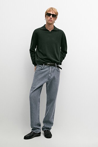 Massimo Dutti %100 kaşmir triko polo kazak