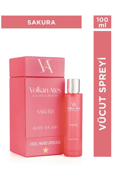 Volkan Ates Natural & Beauty Sakura Vücut Spreyi Cam Şişe 100 ml