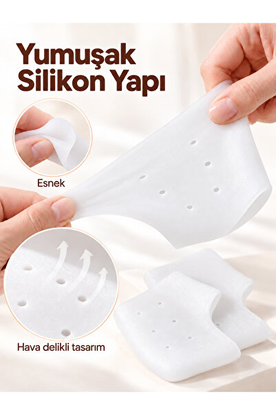 optana Silicone Heel Sock Heel Pain Relief Dry Cracked Calluses and Ruptures Heel Treatment Running Camping Sports Support