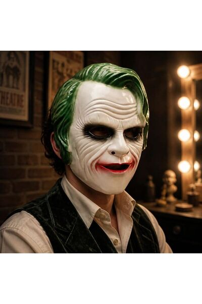 partidolu Halloween Plastik Batman Joker Maskesi Arkadan Bağlama Lastikli 26x...