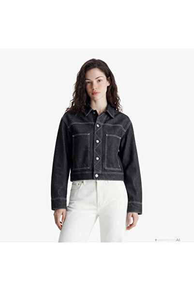 Calvin Klein Workwear Rinse Kadın Mavi Ceket