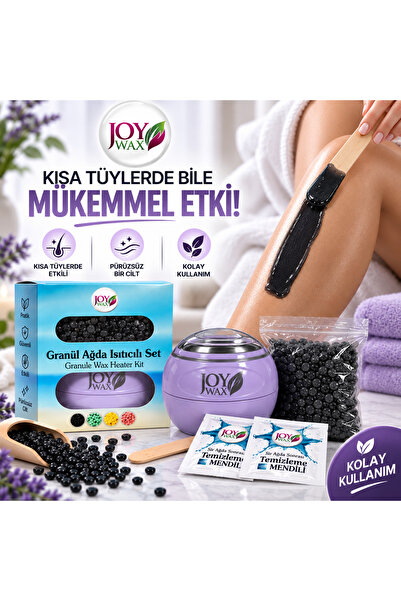 JOYWAX Joy Wax Granül Ağda Isıtıcı Set Black+kalıp Ağda Azulen80ml
