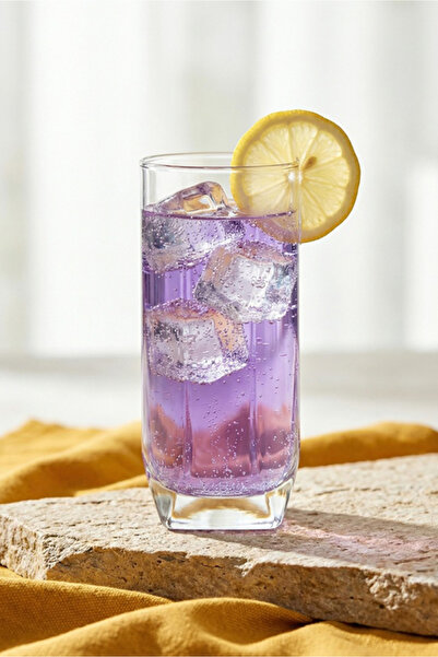 LAV Tuana Cam Meşrubat Bardağı 6'lı 330 ml (Büyük Su/Kokteyl/Limonata Bardağı)