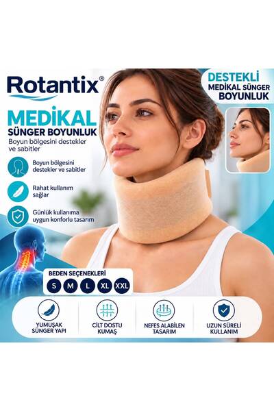 Rotantix وسادة عنق إسفنجية طبية، مشد لدعم الرقبة والرقبة والرقبة