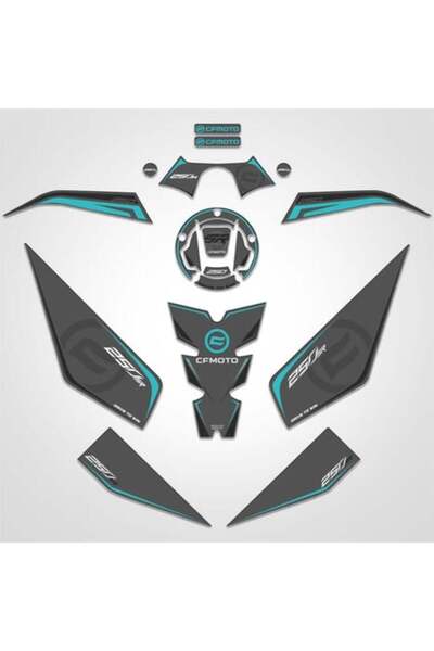 Redline Grafik Cf moto 250sr Tank Pad Set Gidonlu Nardo Gri 250 SR