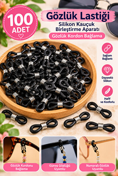 By MO Accessories 100 τμχ Μαύρα γυαλιά Αλυσίδα κοσμημάτων Συσκευή συνδυασμού ...